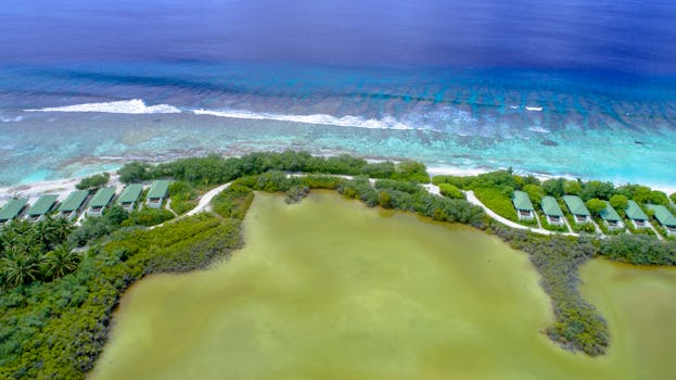 Maldives Floating Villas With Coral Walls and Lagoon Floors
