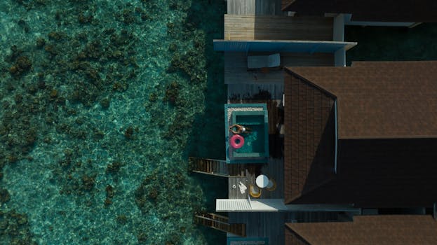 Maldives Lagoon Villas With Coral Floors and Floating Ceilings