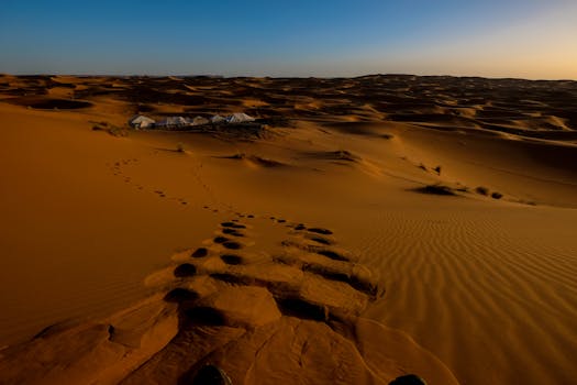 Morocco Desert Villas With Golden Fire Patios and Star Ceilings