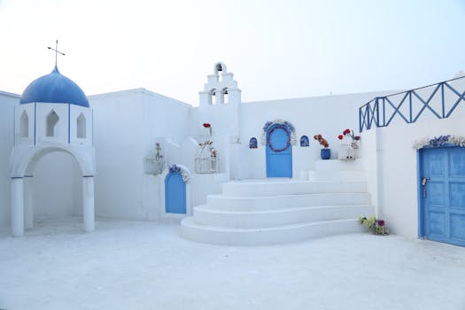 Santorini Sky Villas With Dome Arches and Sea Benches
